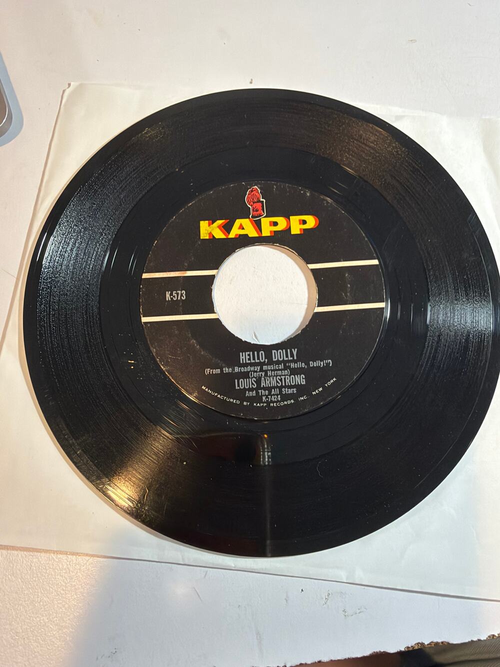 LOUIS ARMSTRONG - Hello Dolly! / Lot Of Livin To Do - 7" Vinyl Record 45RPM - EX